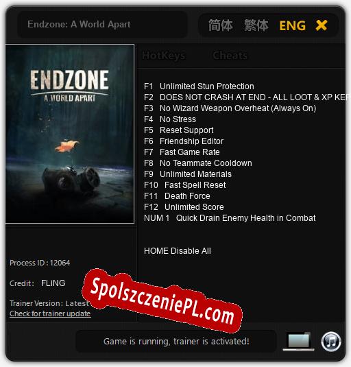 Endzone: A World Apart: Treinador (V1.0.90)