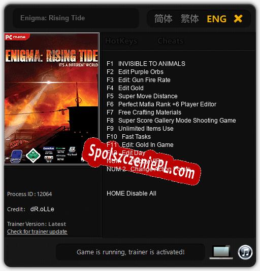 Enigma: Rising Tide: Trainer +14 [v1.4]