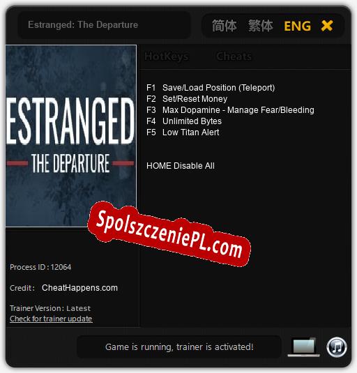 Estranged: The Departure: Cheats, Trainer +5 [CheatHappens.com]