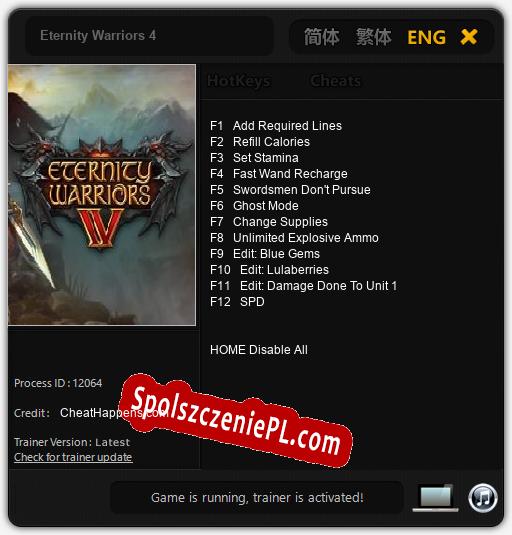 Eternity Warriors 4: Trainer +12 [v1.3]