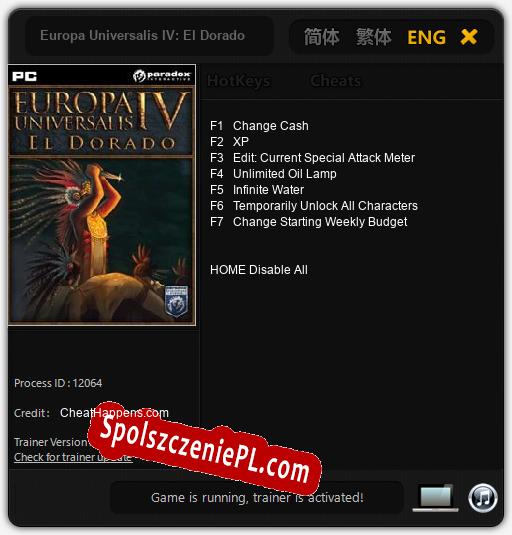 Treinador liberado para Europa Universalis IV: El Dorado [v1.0.9]