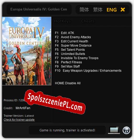 Europa Universalis IV: Golden Century: Treinador (V1.0.68)