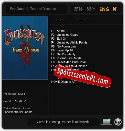 EverQuest II: Tears of Veeshan: Trainer +11 [v1.1]