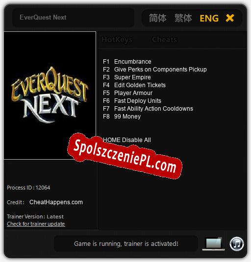 EverQuest Next: Trainer +8 [v1.4]