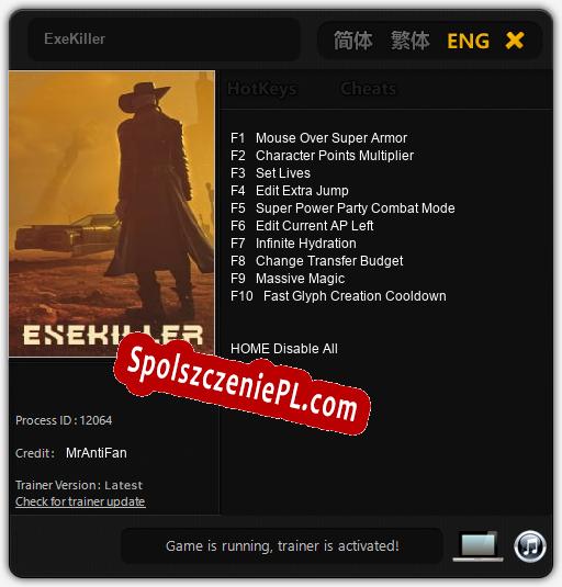 ExeKiller: Trainer +10 [v1.5]