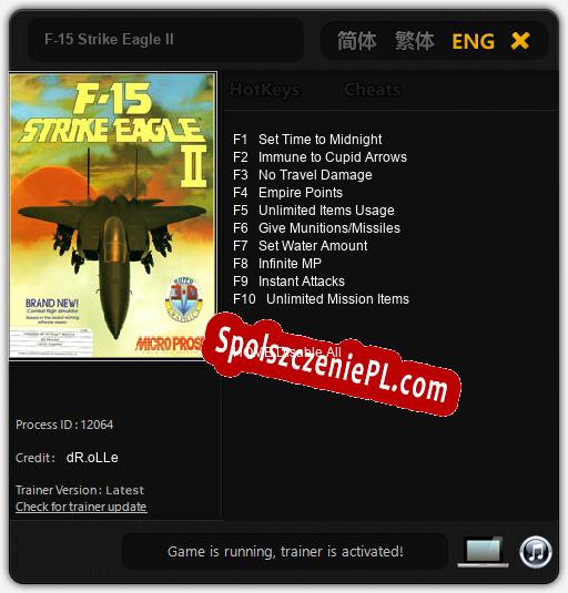 F-15 Strike Eagle II: Treinador (V1.0.28)