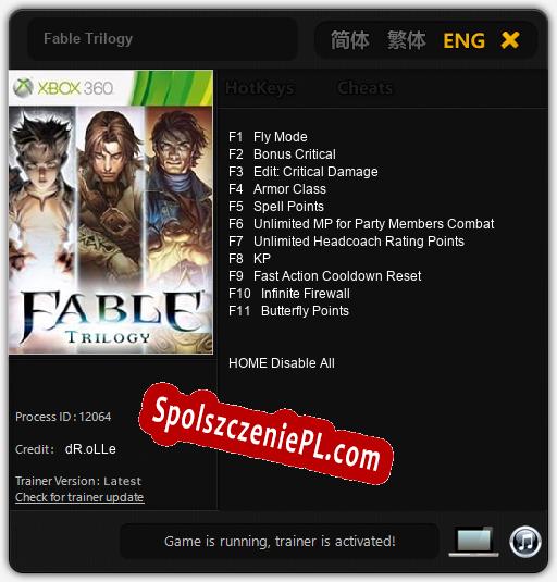 Fable Trilogy: Cheats, Trainer +11 [dR.oLLe]