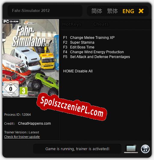 Treinador liberado para Fahr-Simulator 2012 [v1.0.3]