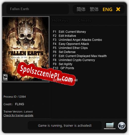 Fallen Earth: Trainer +10 [v1.3]