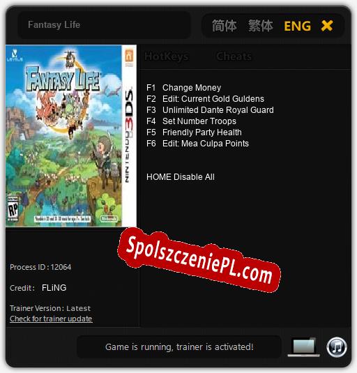 Fantasy Life: Cheats, Trainer +6 [FLiNG]