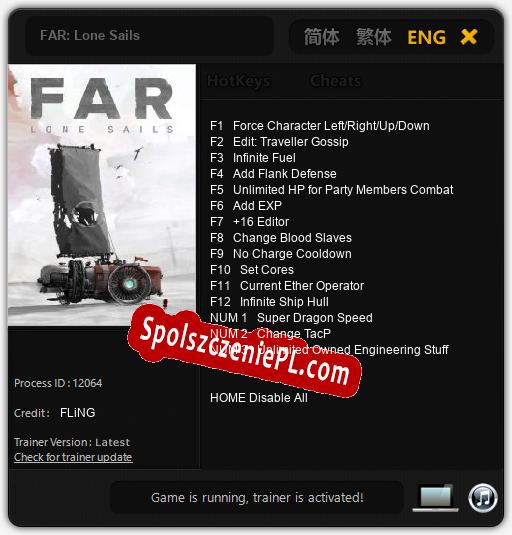 FAR: Lone Sails: Trainer +15 [v1.9]