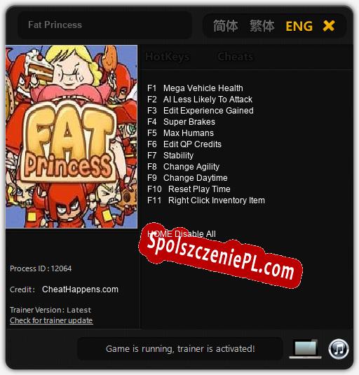 Fat Princess: Trainer +11 [v1.3]