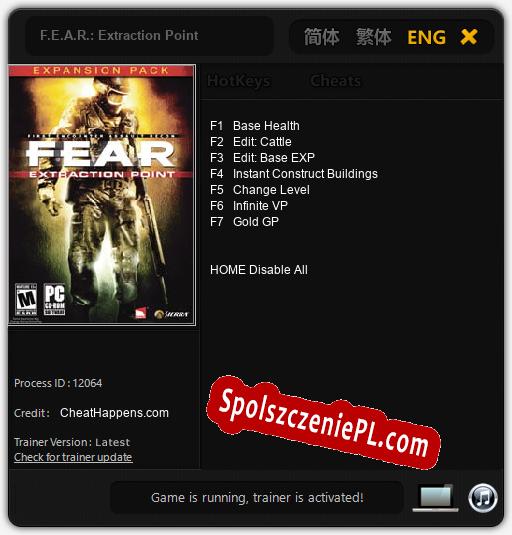 F.E.A.R.: Extraction Point: Trainer +7 [v1.8]