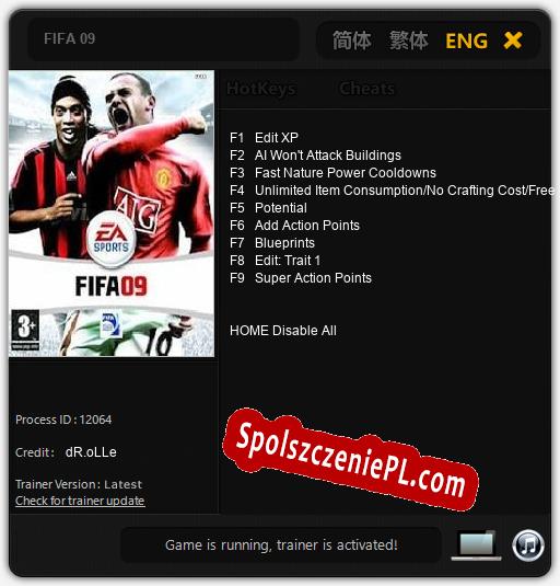 FIFA 09: Cheats, Trainer +9 [dR.oLLe]