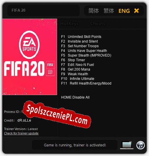 Treinador liberado para FIFA 20 [v1.0.8]