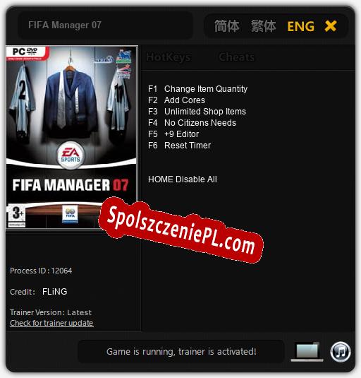 FIFA Manager 07: Trainer +6 [v1.5]