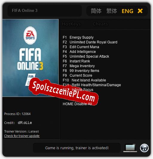 Treinador liberado para FIFA Online 3 [v1.0.6]