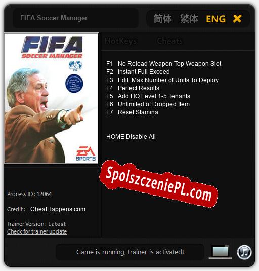 FIFA Soccer Manager: Cheats, Trainer +7 [CheatHappens.com]