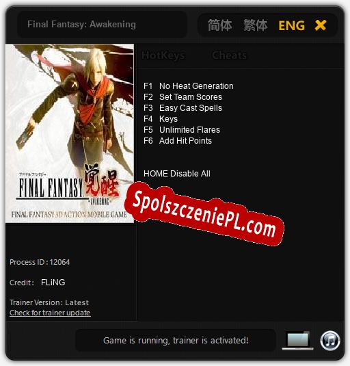 Final Fantasy: Awakening: Cheats, Trainer +6 [FLiNG]