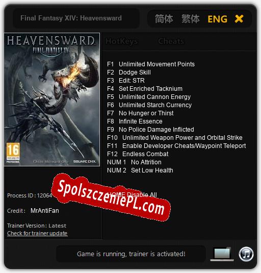 Treinador liberado para Final Fantasy XIV: Heavensward [v1.0.2]