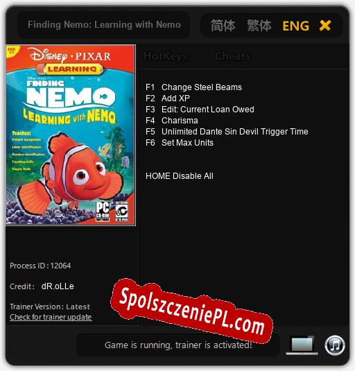 Treinador liberado para Finding Nemo: Learning with Nemo [v1.0.3]