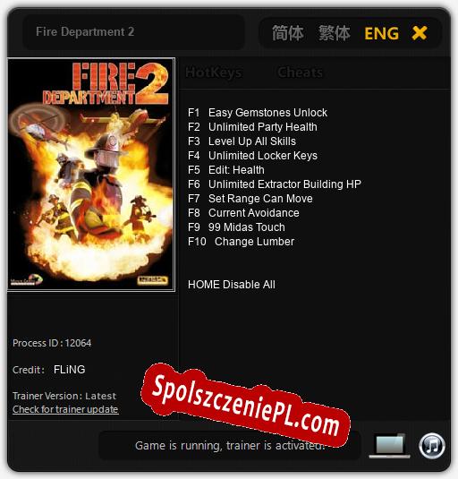 Fire Department 2: Cheats, Trainer +10 [FLiNG]