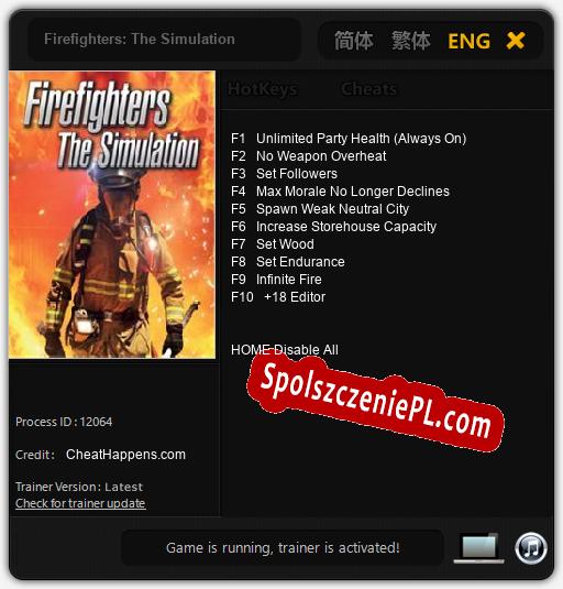 Firefighters: The Simulation: Cheats, Trainer +10 [CheatHappens.com]