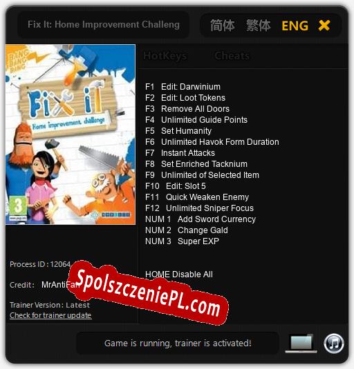 Fix It: Home Improvement Challenge: Trainer +15 [v1.6]