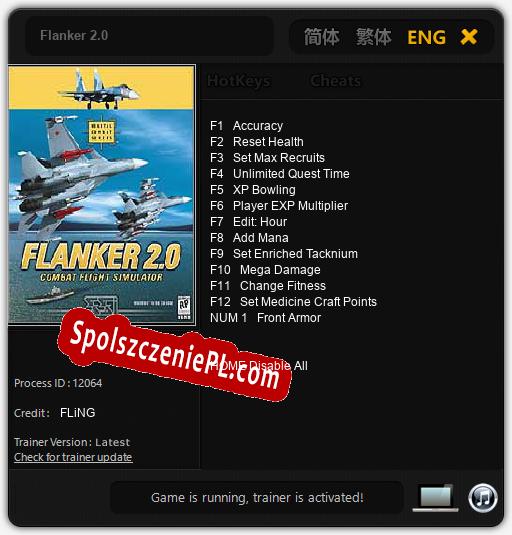 Flanker 2.0: Cheats, Trainer +13 [FLiNG]