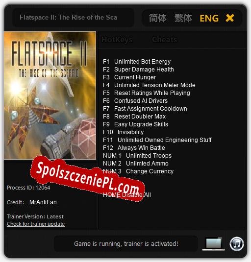 Flatspace II: The Rise of the Scarrid: Cheats, Trainer +15 [MrAntiFan]