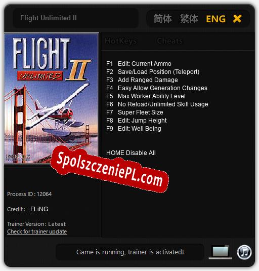 Flight Unlimited II: Cheats, Trainer +9 [FLiNG]