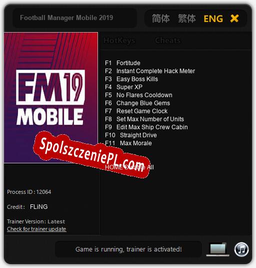 Football Manager Mobile 2019: Cheats, Trainer +11 [FLiNG]