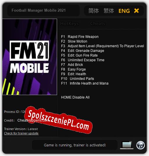 Treinador liberado para Football Manager Mobile 2021 [v1.0.3]