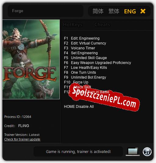 Forge: Cheats, Trainer +12 [FLiNG]