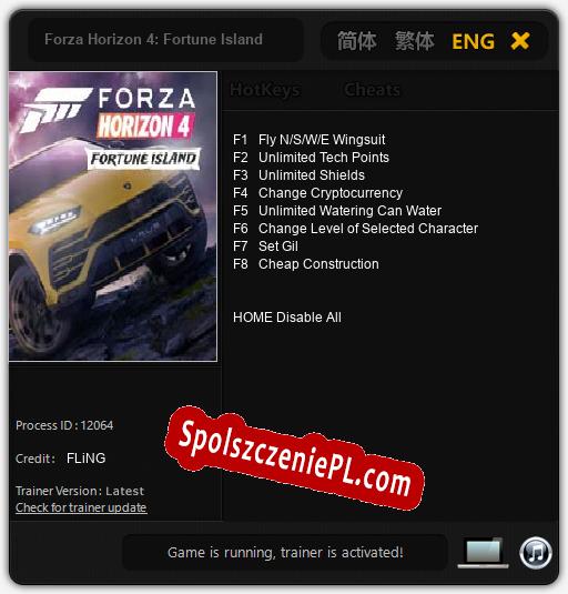 Treinador liberado para Forza Horizon 4: Fortune Island [v1.0.3]