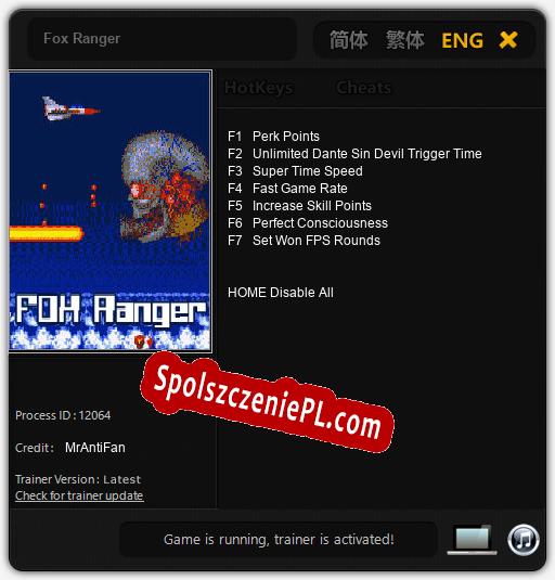 Fox Ranger: Treinador (V1.0.14)