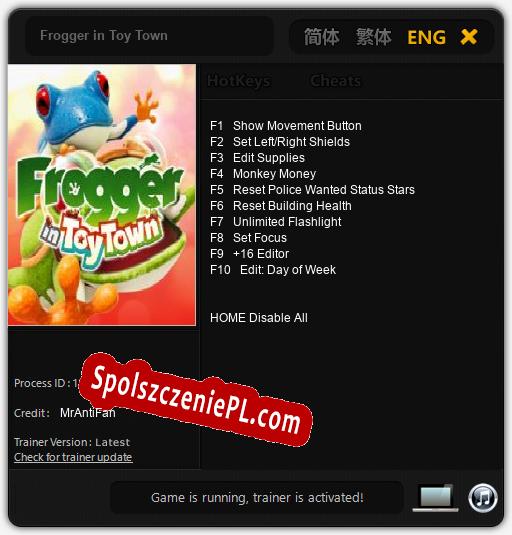 Frogger in Toy Town: Cheats, Trainer +10 [MrAntiFan]