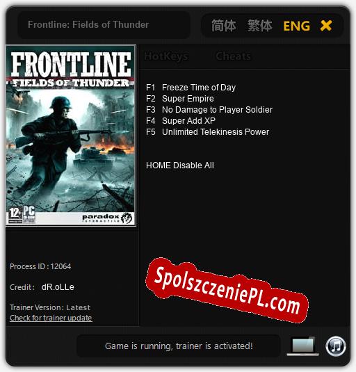 Frontline: Fields of Thunder: Trainer +5 [v1.1]