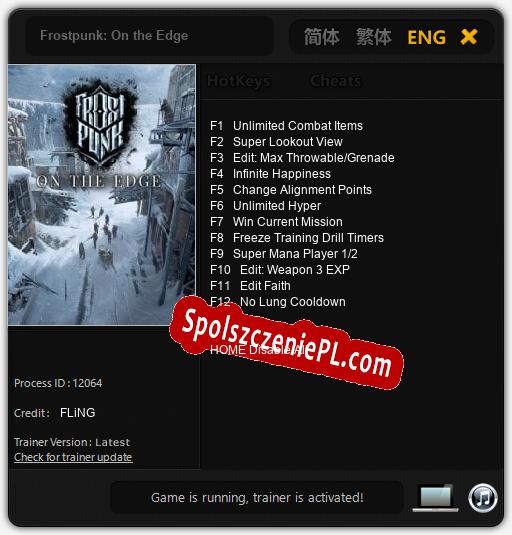 Frostpunk: On the Edge: Trainer +12 [v1.8]