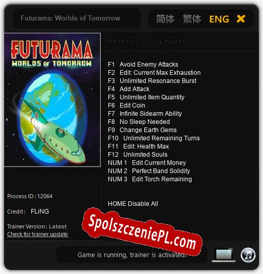 Futurama: Worlds of Tomorrow: Cheats, Trainer +15 [FLiNG]