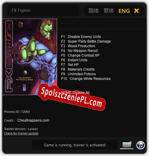 FX Fighter: Cheats, Trainer +10 [CheatHappens.com]