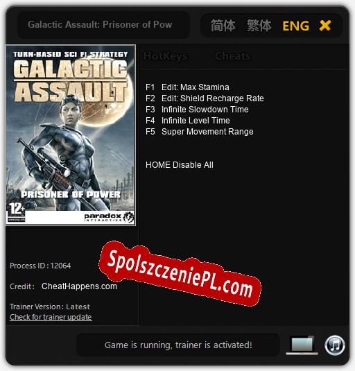 Galactic Assault: Prisoner of Power: Cheats, Trainer +5 [CheatHappens.com]