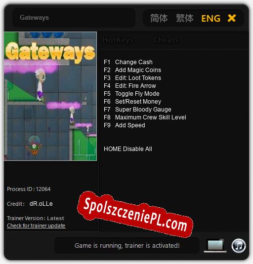 Gateways: Cheats, Trainer +9 [dR.oLLe]