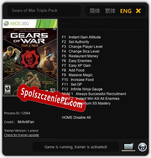 Gears of War Triple Pack: Cheats, Trainer +15 [MrAntiFan]