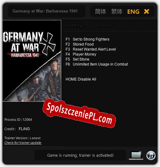 Germany at War: Barbarossa 1941: Treinador (V1.0.28)