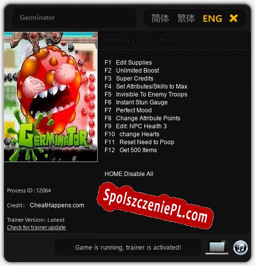 Germinator: Trainer +12 [v1.2]