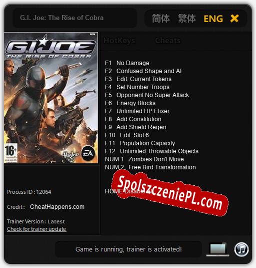 G.I. Joe: The Rise of Cobra: Treinador (V1.0.62)