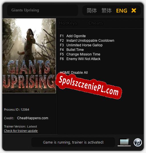 Giants Uprising: Cheats, Trainer +6 [CheatHappens.com]