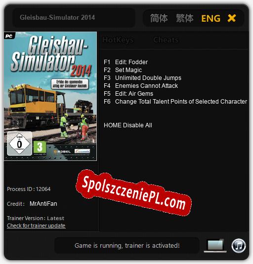 Gleisbau-Simulator 2014: Trainer +6 [v1.5]