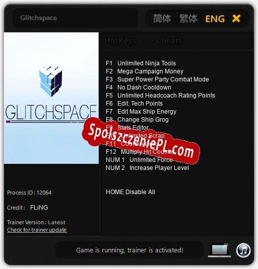 Glitchspace: Cheats, Trainer +14 [FLiNG]